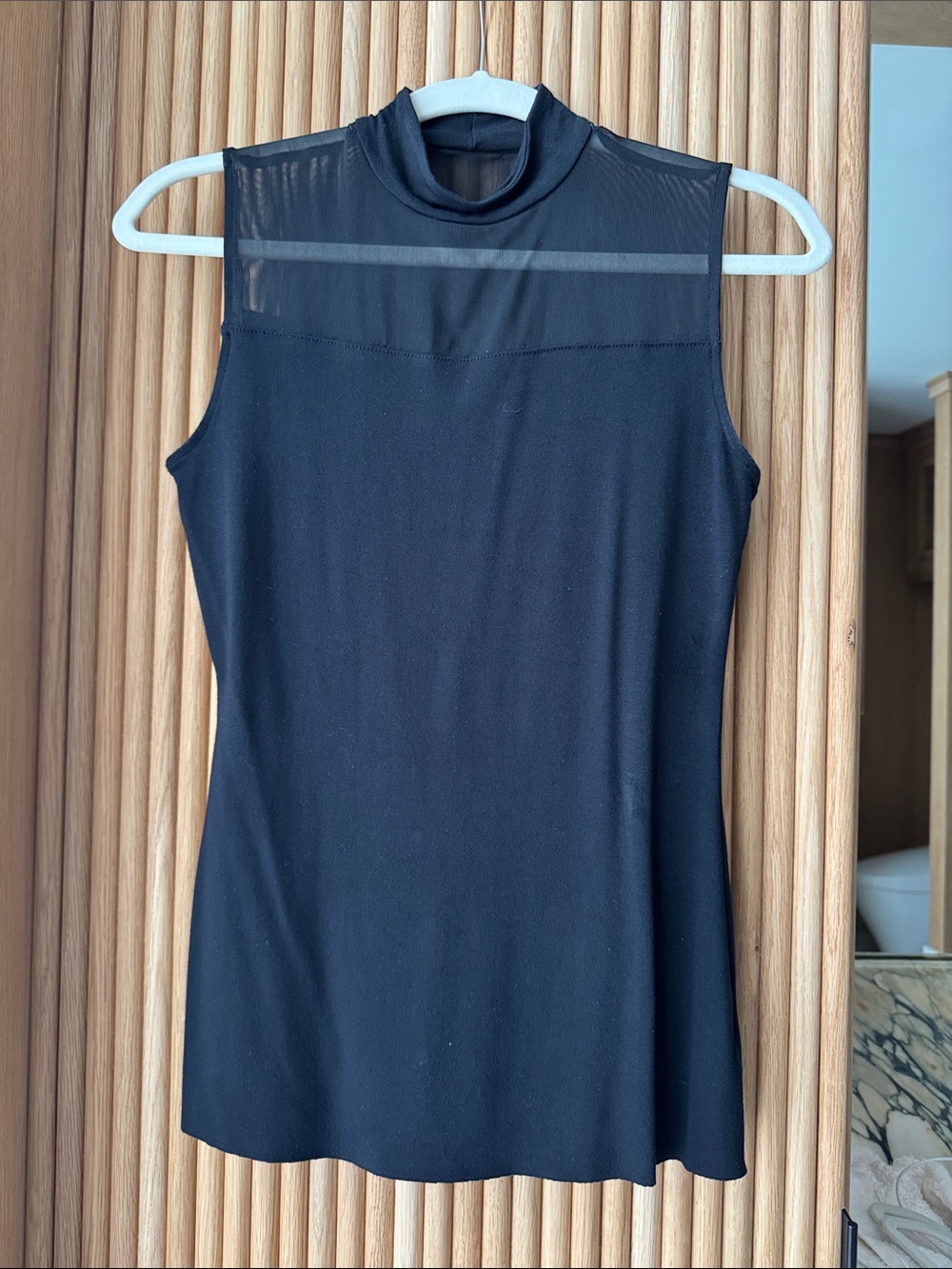 Bailey 44 Black Sleeveless Mock Neck Top